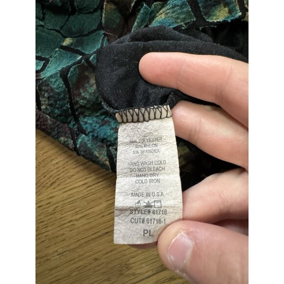 Suzie Couture Blouse Size Petite Large PL Y2K Fairy Whimsigoth Floral Festival - Picture 8 of 9